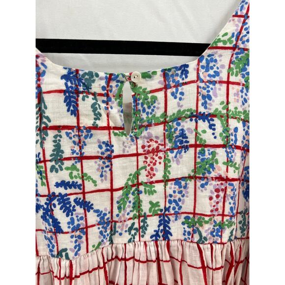 Mii Aux Cyclades Floral Puff Sleeve Babydoll Top size M - Picture 4 of 6